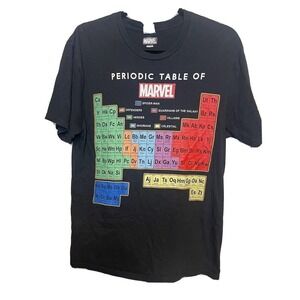 MARVEL Comics Periodic Table Crew Neck Short Sleeve Shirt Men's Size Medium